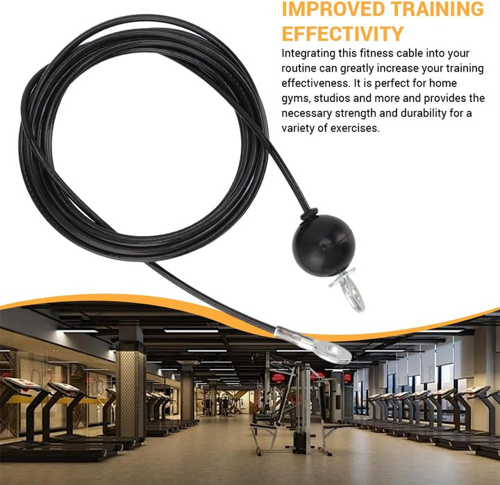 BORDSTRACT Fitness-Gym-Drahtseil-Ersatz, Robustes Stahldrahtseil, Fitness-Flaschenzugkabel Für Heim-