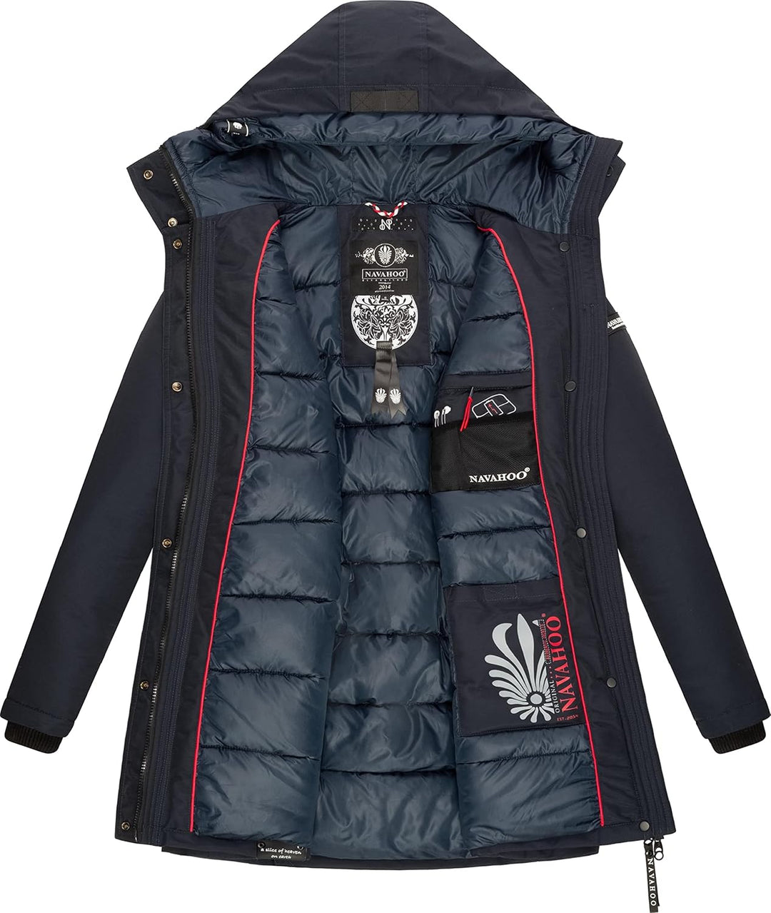 Navahoo Damen Warmer Winter Kurzmantel Blizzardstorm XS-3XL XS Navy, XS Navy