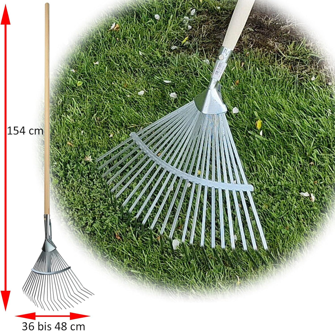 Garten Gerät Harke Rasen Boden Erde Rechen Metall Zinken Gartenrechen mit und ohne Holz Stiel (Reche