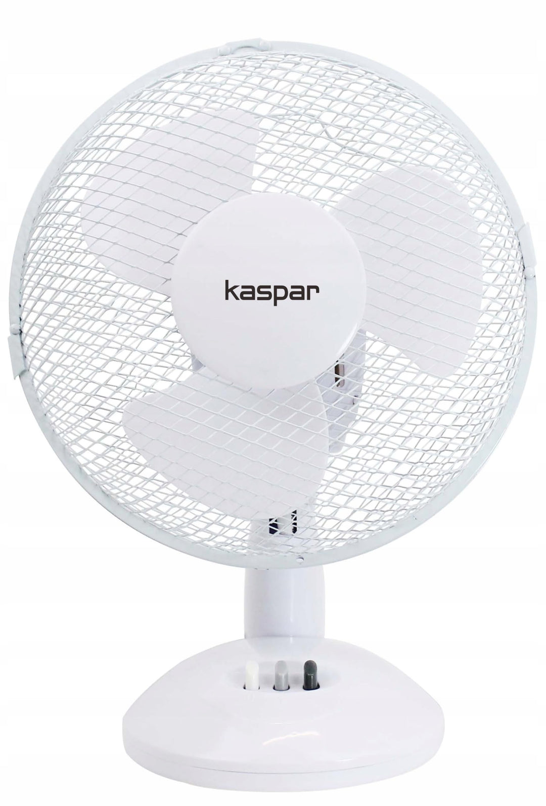 Kaspar Ventilator Tischventilator 23 cm 21 W Schreibtisch weiss mit 3 Windgeschwindigkeiten Oszillat
