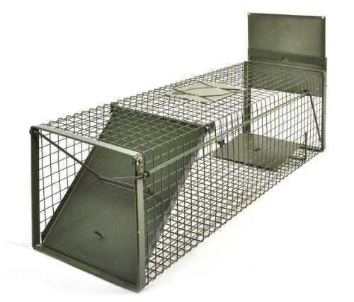 KrapTrap® Marderfalle, Tierfalle, Katzenfalle, Lebendfalle, schräge Klappe 100 x 29 x 29 cm
