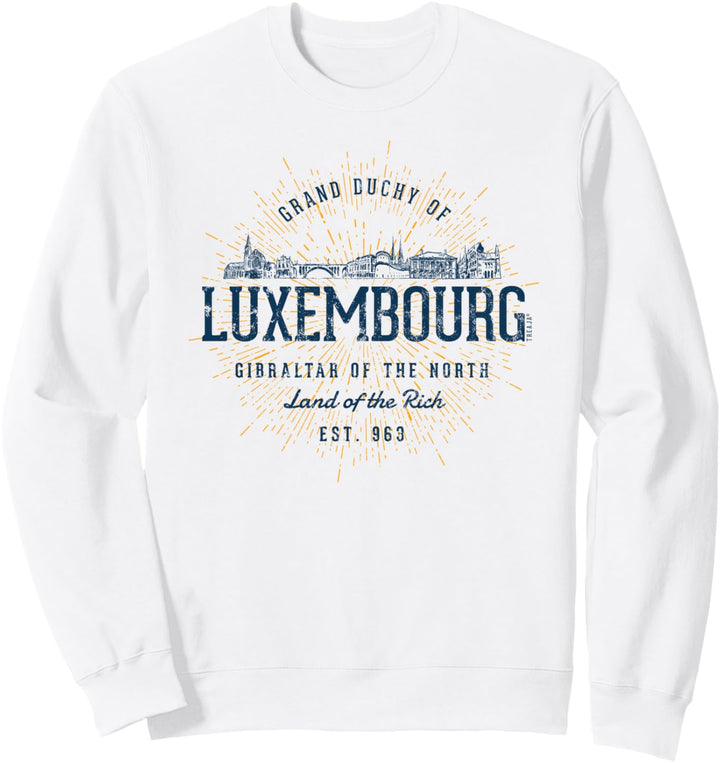 Luxembourg Retro Stil Vintage Luxemburg Sweatshirt