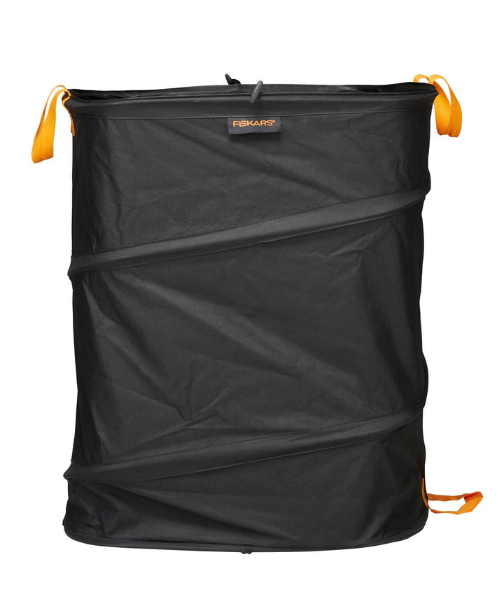 Fiskars Grosser PopUp-Gartensack mit Griffen, Platzsparend faltbar, Fassungsvermögen: 219 L, Höhe: 7