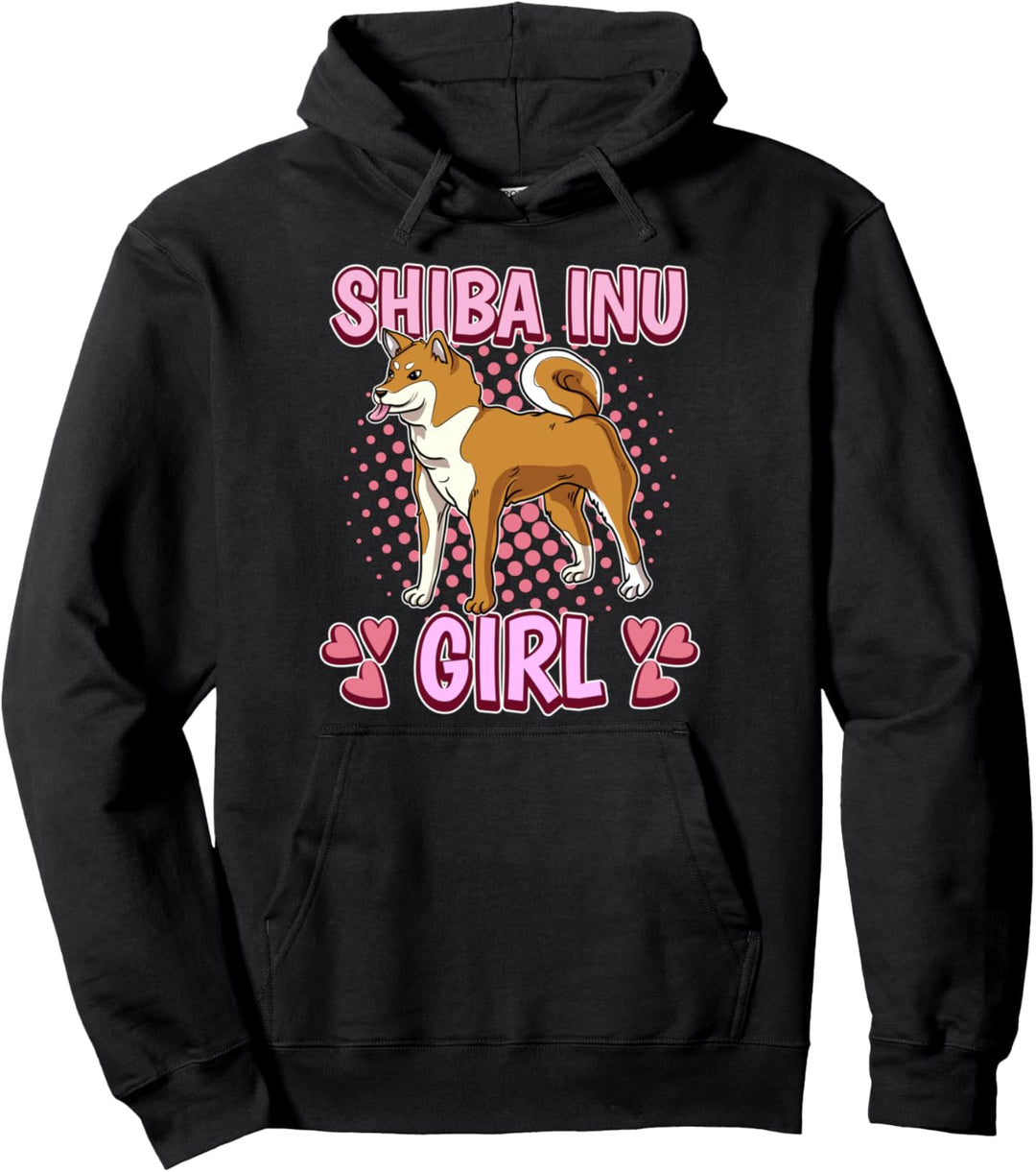 Damen Shiba Inu Girl Mädchen Shiba Inu Pullover Hoodie