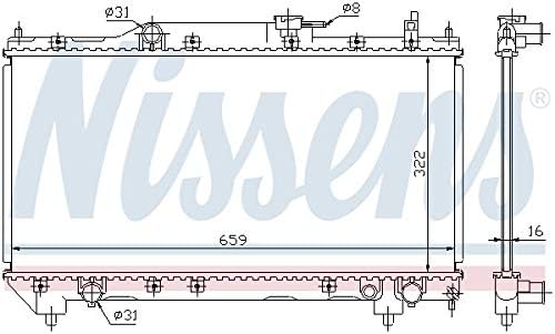 Nissens 64781A Kühler, Motorkühlung