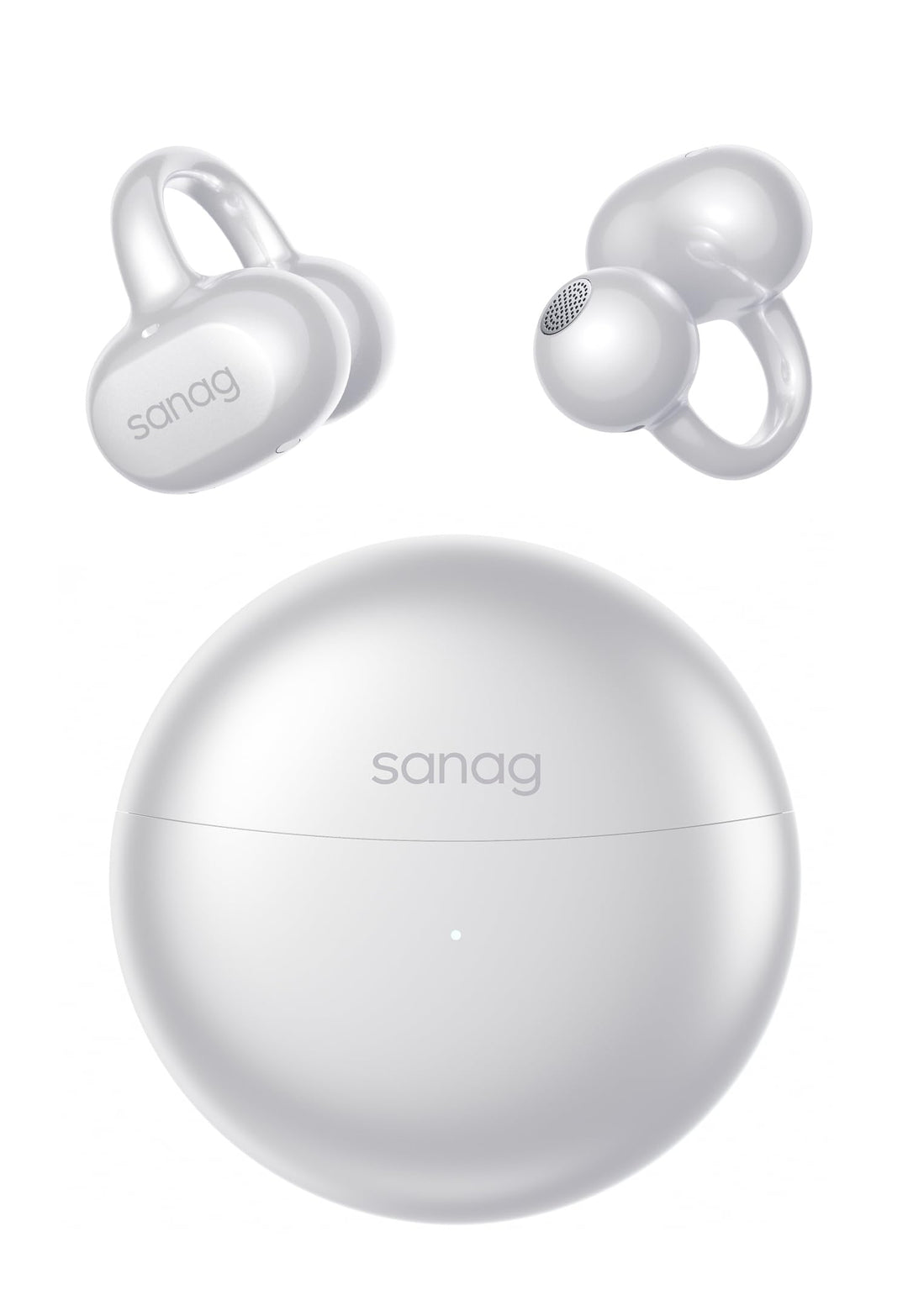 SANAG S6SUltra Open Ear Kopfhörer, Clip On Earbuds Kabellos Bluetooth 6.0, 42H Spielzeit, IP67 Wasse
