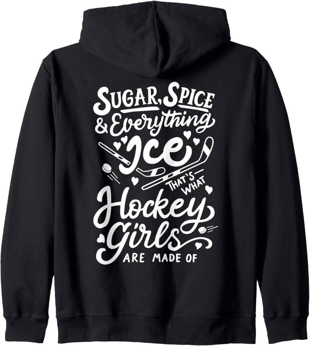 Zucker Gewürz & Alles Eis Niedliche Hockey Mädchen Sport Kapuzenjacke