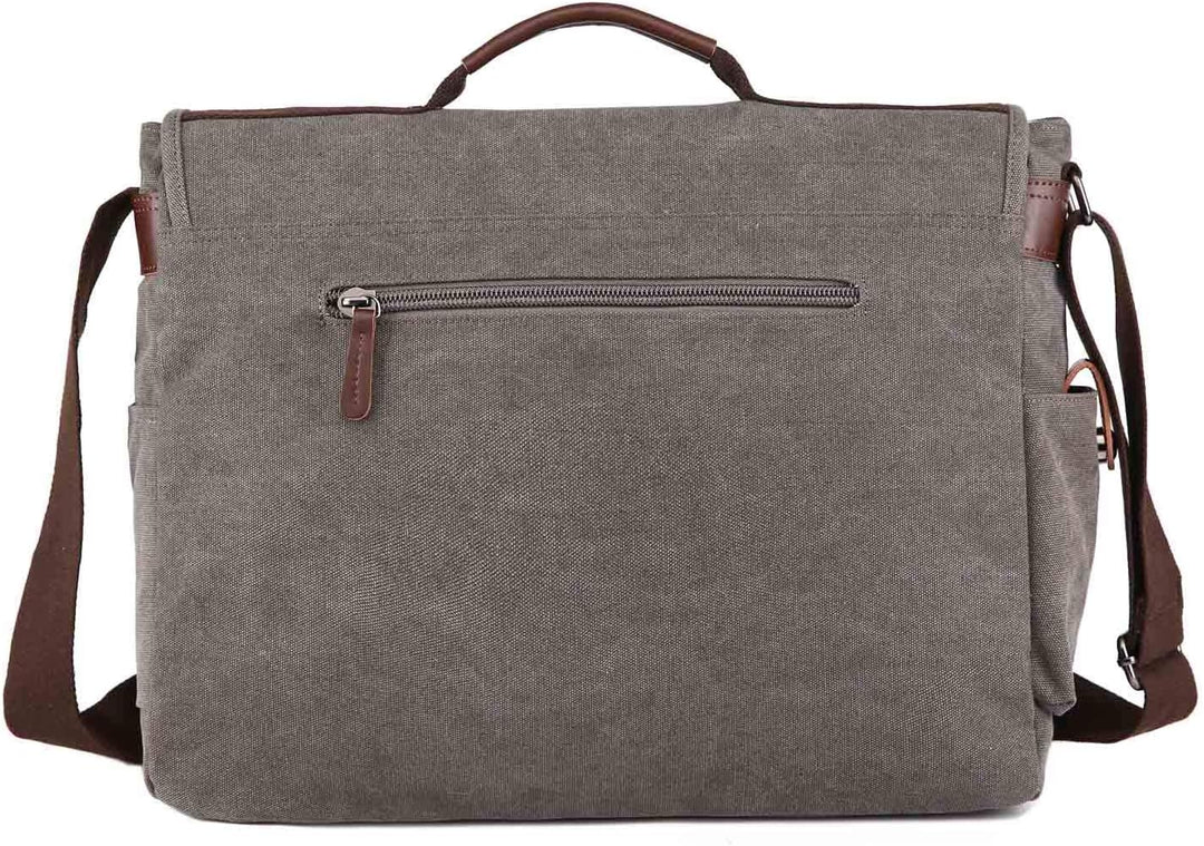 Neuleben Vintage Gross Umhängetasche Schultertasche 17 Zoll Laptoptasche Canvas Messenger Bag Damen
