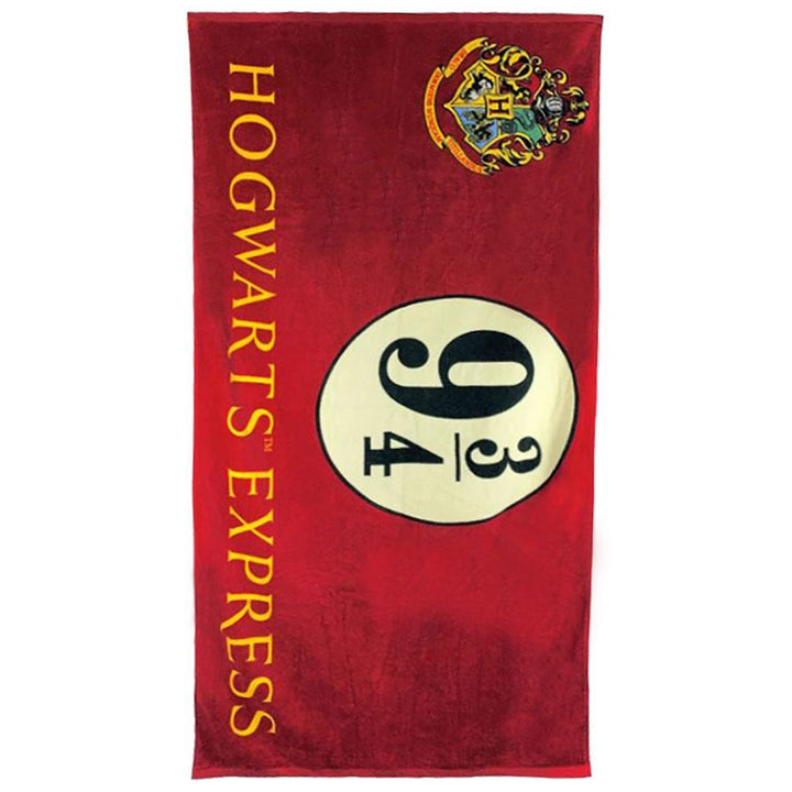 Unbekannt Harry Potter Badetuch Baumwolle, 75 x 150 cm Groovy-9 3/4-hogwarts-express-bath-towel Burg