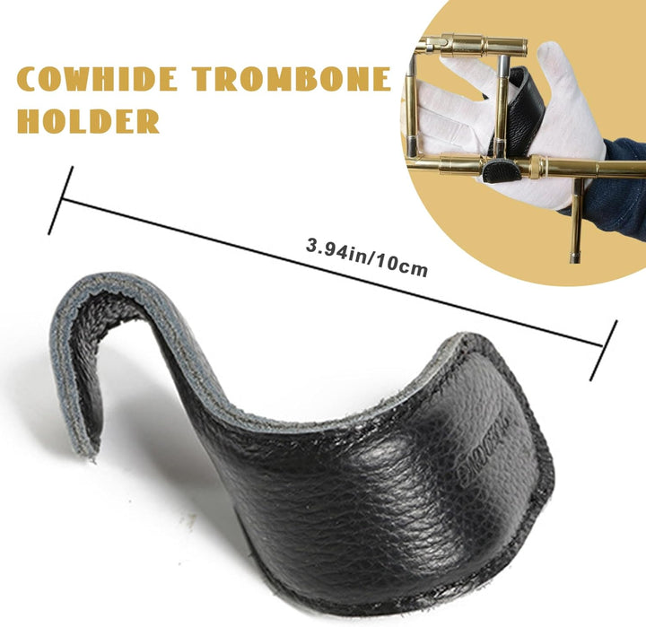 Trombones Trombone Accessoires, S-Form Posaune Grips Wrap-Stütze, Leder-Kee-resistente tragbare Hand