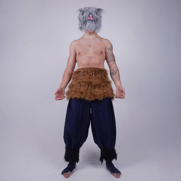 CoolChange Cosplay Kostüm von Inosuke Hashibira für D. Slayer Fans | Grösse: S, S