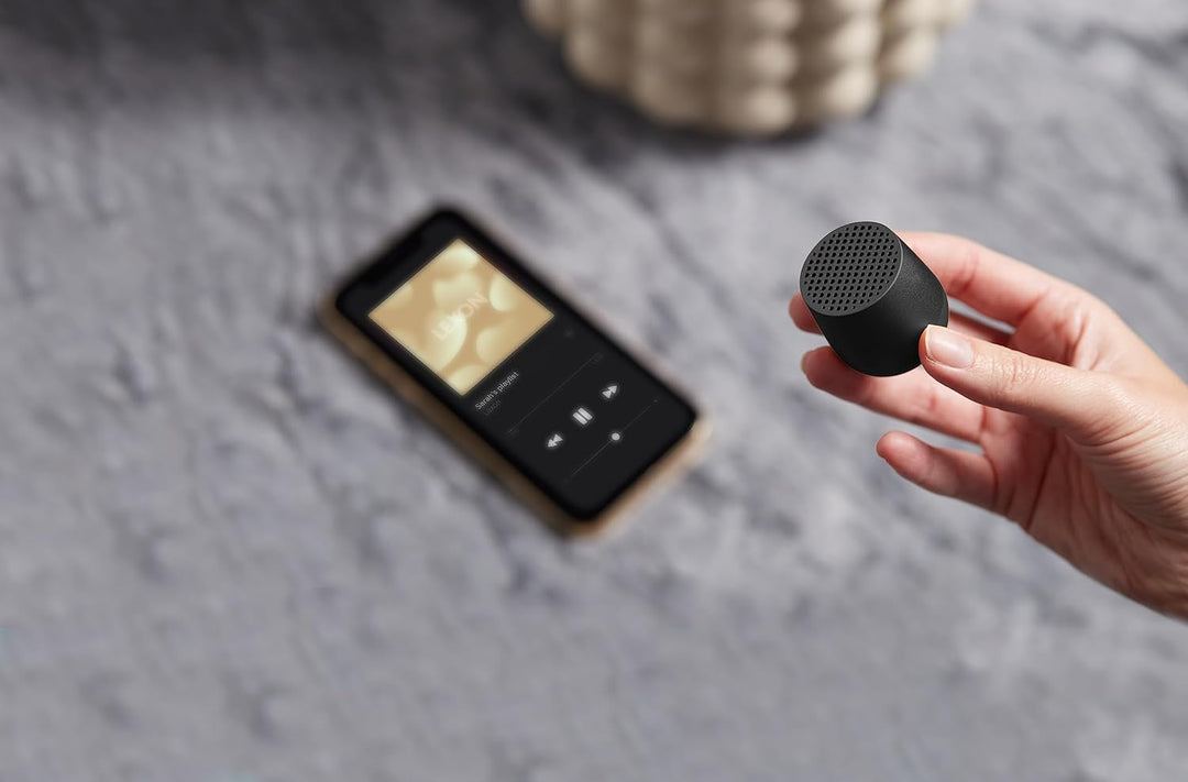 Lexon Mino+ Bluetooth-Lautsprecher (Schwarz), Schwarz