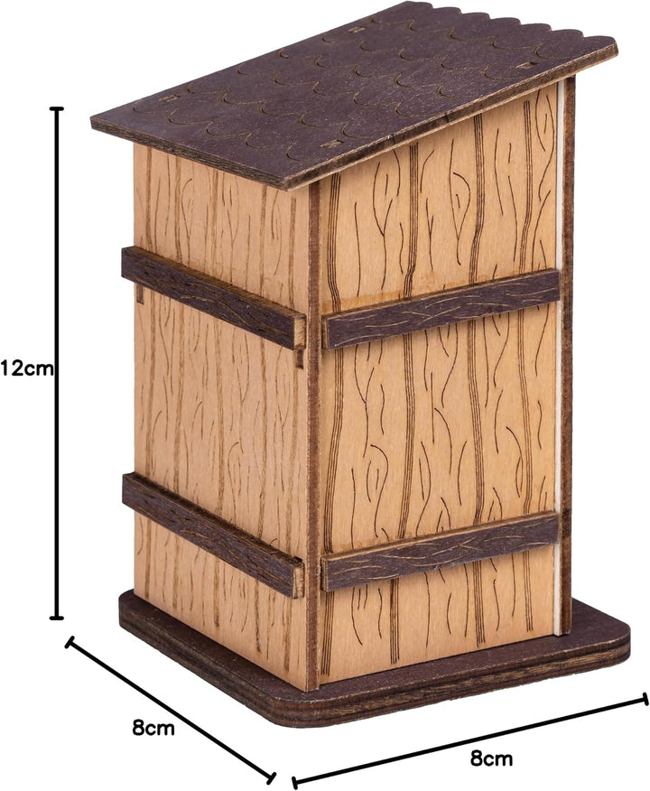SIKORA Besondere Räuchermännchen Holz Räucherfigur Deko Weihnachtsfigur, Farbe/Modell:Toilettenhaus