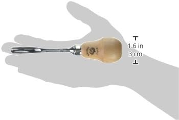 "KIRSCHEN" Werkzeuge 5631008 | Kerbschnitzbeitel mit Birnenheft Stich 10, gekröpft & tiefer Höhlung