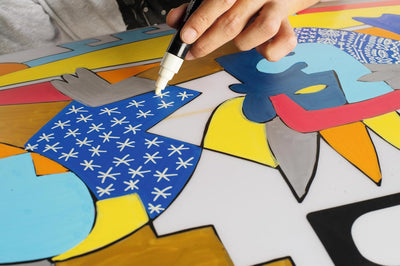uni-ball 186824 - POSCA Marker , 24 Stifte im Koffer, für viele Oberflächen geeignet, Verschiedene S
