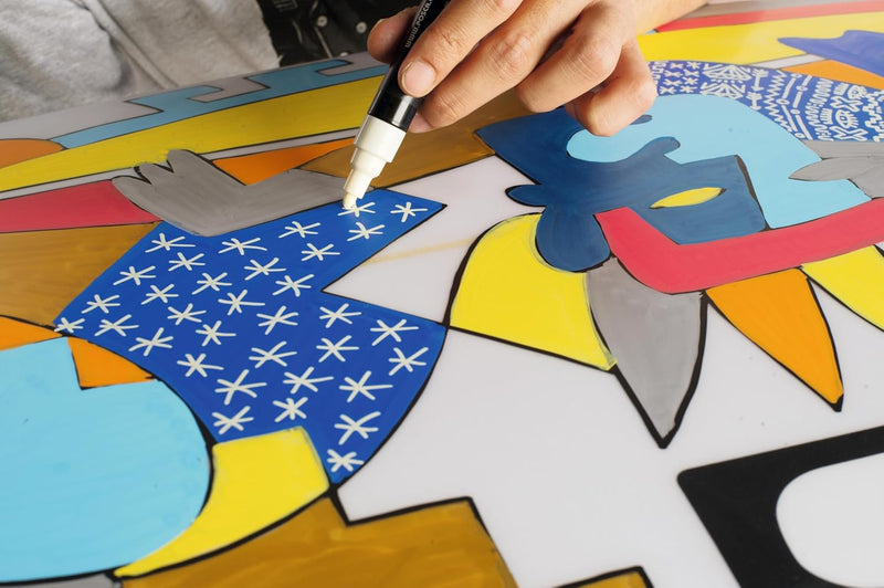 uni-ball 186824 - POSCA Marker , 24 Stifte im Koffer, für viele Oberflächen geeignet, Verschiedene S