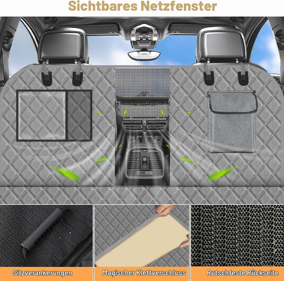 Vinstatin Hundedecke Auto Rückbank,Hundedecke Auto mit Stabiler Hartholzbrett,Auto Hundedecke Rücksi