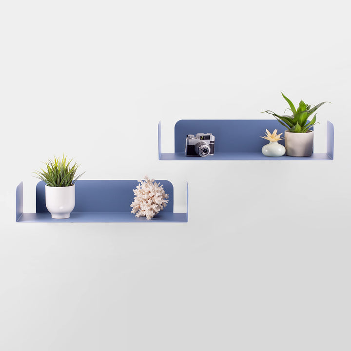 D-Segno Wandregal Metall - Regal Wand, Einzigartiges minimalistisches und modernes Design, Wandbuchh