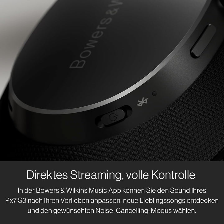 Bowers & Wilkins Px7 S3 Over-Ear-Kopfhörer mit Geräuschunterdrückung, kabellos, aptX™ Lossless, Schn