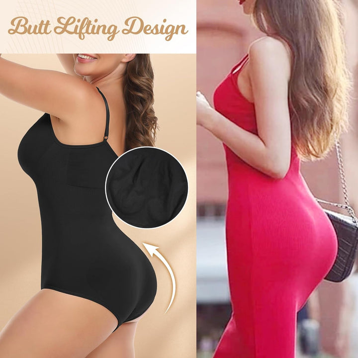 Joyshaper Shapewear Damen Miederbody Stark Formend Bauchweg Body Shaper Butt Lift Slimfit U-Ausschni
