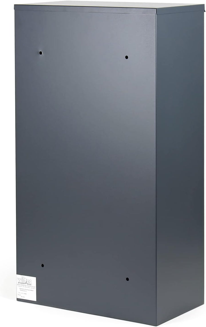 Wiltec Paketkasten grau 410 x 220 x 750 mm, Paketbox Zuhause, Private Paketannahme passend für Paket
