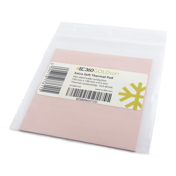 EC360® GOLD SOFT 14,5W/mK Wärmeleitpad (100 x 100 x 0,5 mm, Soft), 100 x 100 x 0,5 mm, Soft