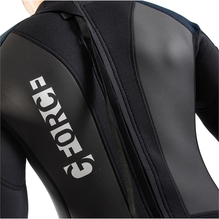 GUL Mens G-Force 3mm Back Zip Flatlock Wetsuit - Schwarz Navy Velcro® Brand Touch Fastener verstellb