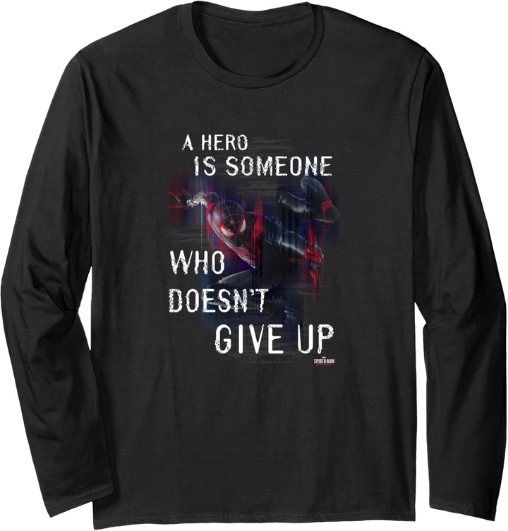 Marvel Spider-Man: Miles Morales A Hero Action Pose Langarmshirt
