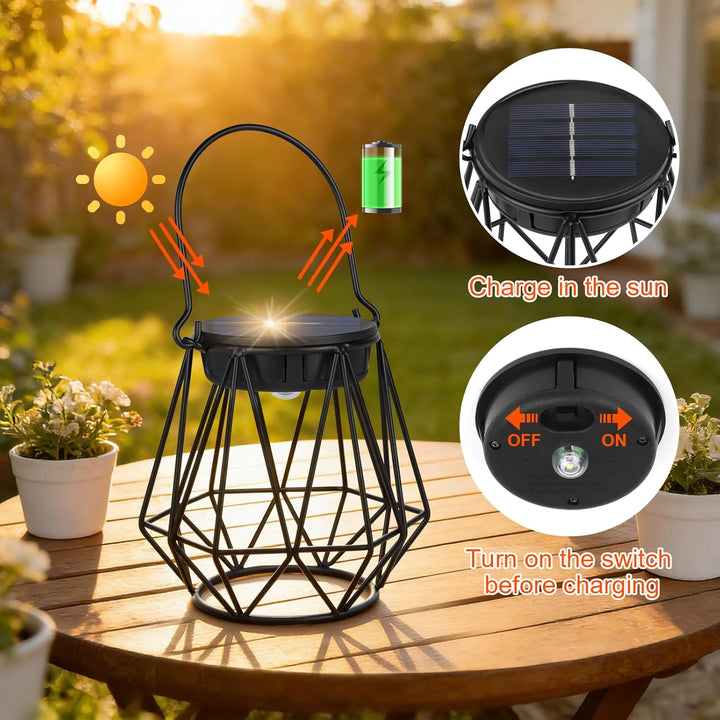 Ketom 2 Stück Solarlaterne für Aussen Stehend, Solarlampen für Aussen Hängend, IP65 Wasserdicht Häng