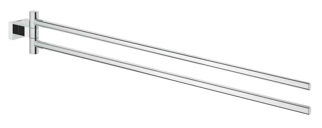 GROHE Essentials Cube - Handtuchhalter (verdeckte Befestigung, 439mm, 2-armig & schwenkbar, langlebi