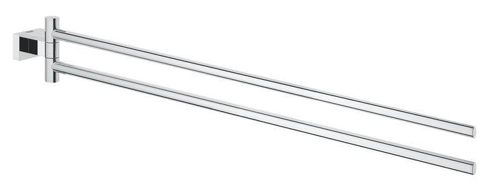 GROHE Essentials Cube - Handtuchhalter (verdeckte Befestigung, 439mm, 2-armig & schwenkbar, langlebi