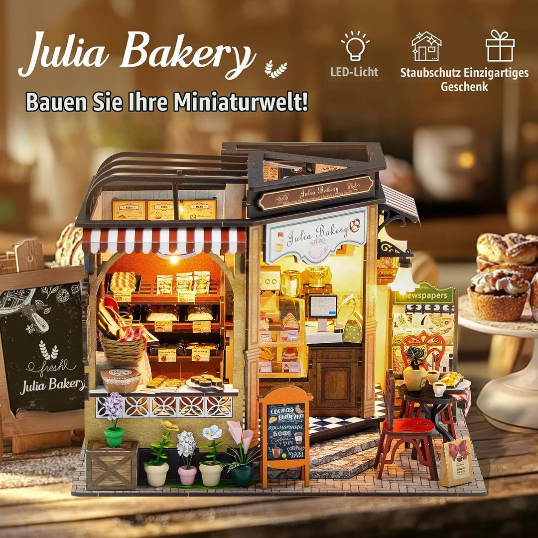 CUTEBEE Book Nook Kit - DIY Puppenhaus Miniaturhaus Kit für Erwachsene zum Bauen Modell Bastelsets 3