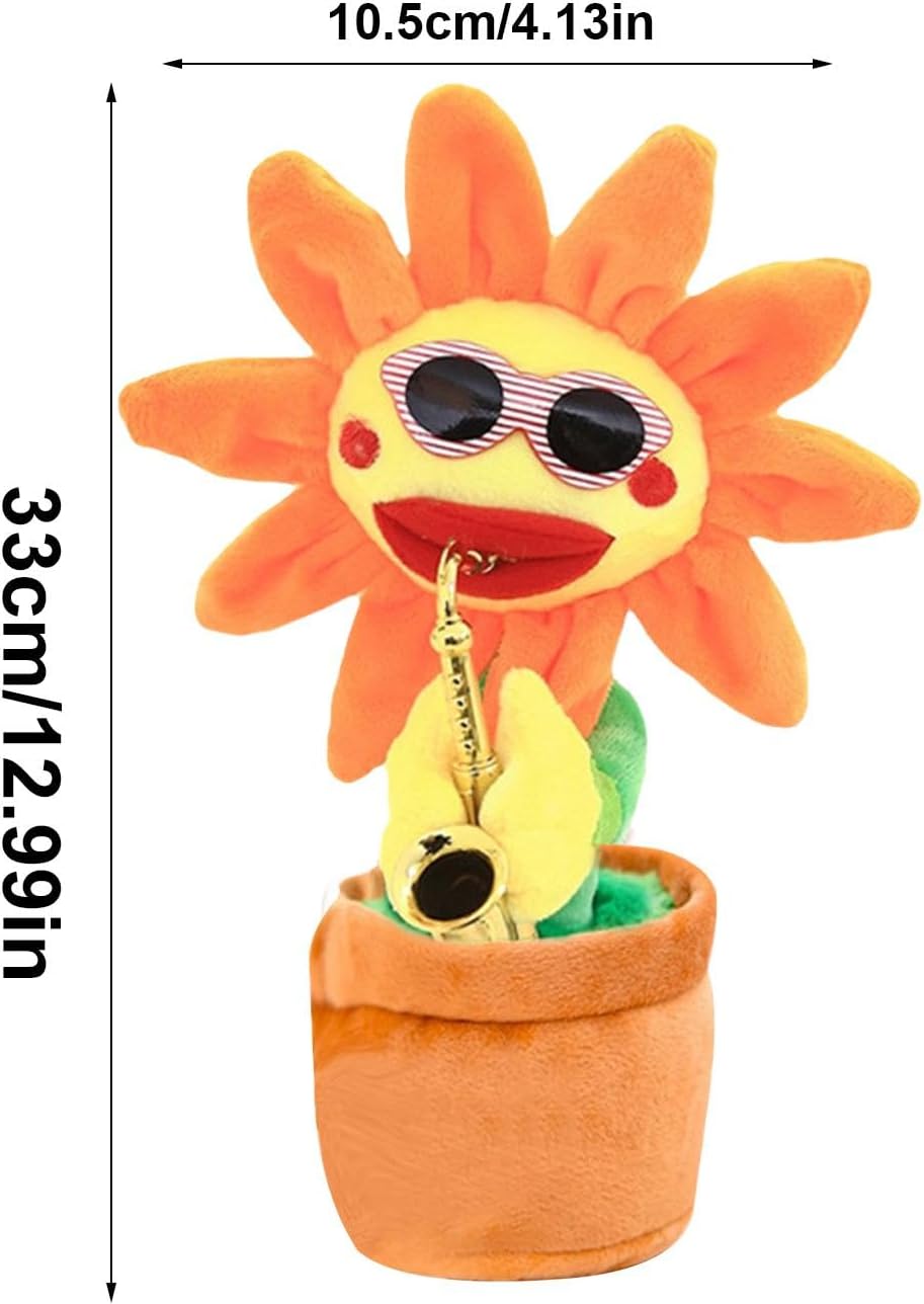 Tanzende Sonnenblume, Singende Tanzende Sonnenblume, Leuchtender Blumenplüsch Wiederholt, was Sie Sa