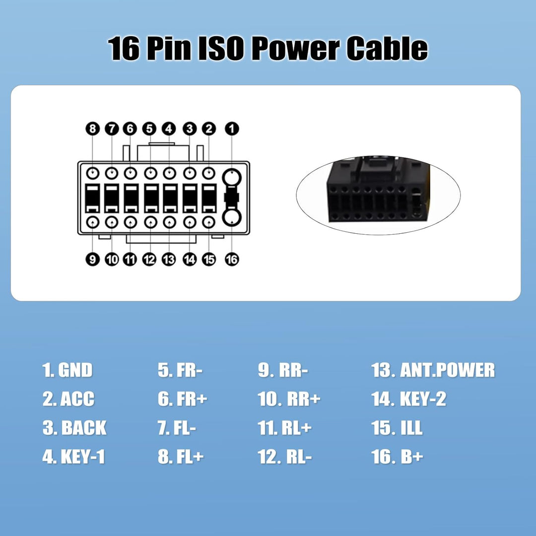 CAMECHO 52 PIN ISO Adapterkabel für VW/Golf/Passat/Touareg/Polo/Touareg/Skoda/Seat mit Radioantenne,