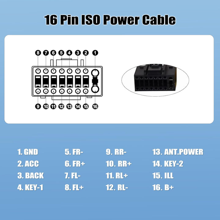 CAMECHO 52 PIN ISO Adapterkabel für VW/Golf/Passat/Touareg/Polo/Touareg/Skoda/Seat mit Radioantenne,
