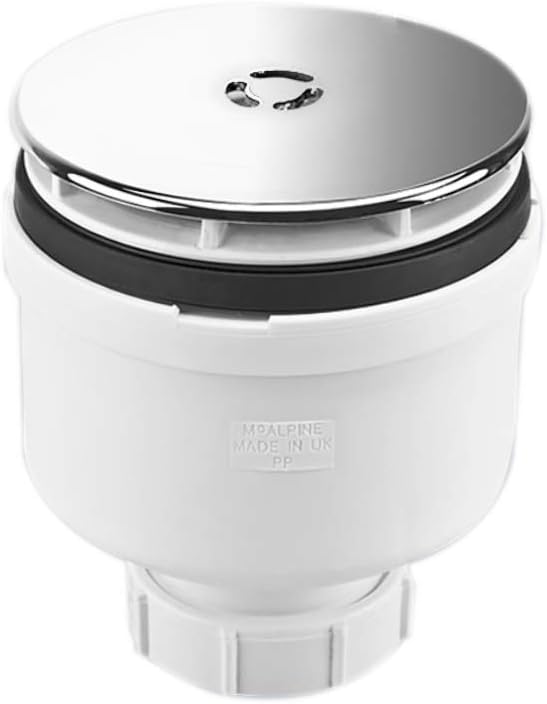 Senkrechte Ablaufgarnitur/Siphon 90mm Chrom für Duschwannen/Duschtassen Dusche Senkrechter Abgang Ch