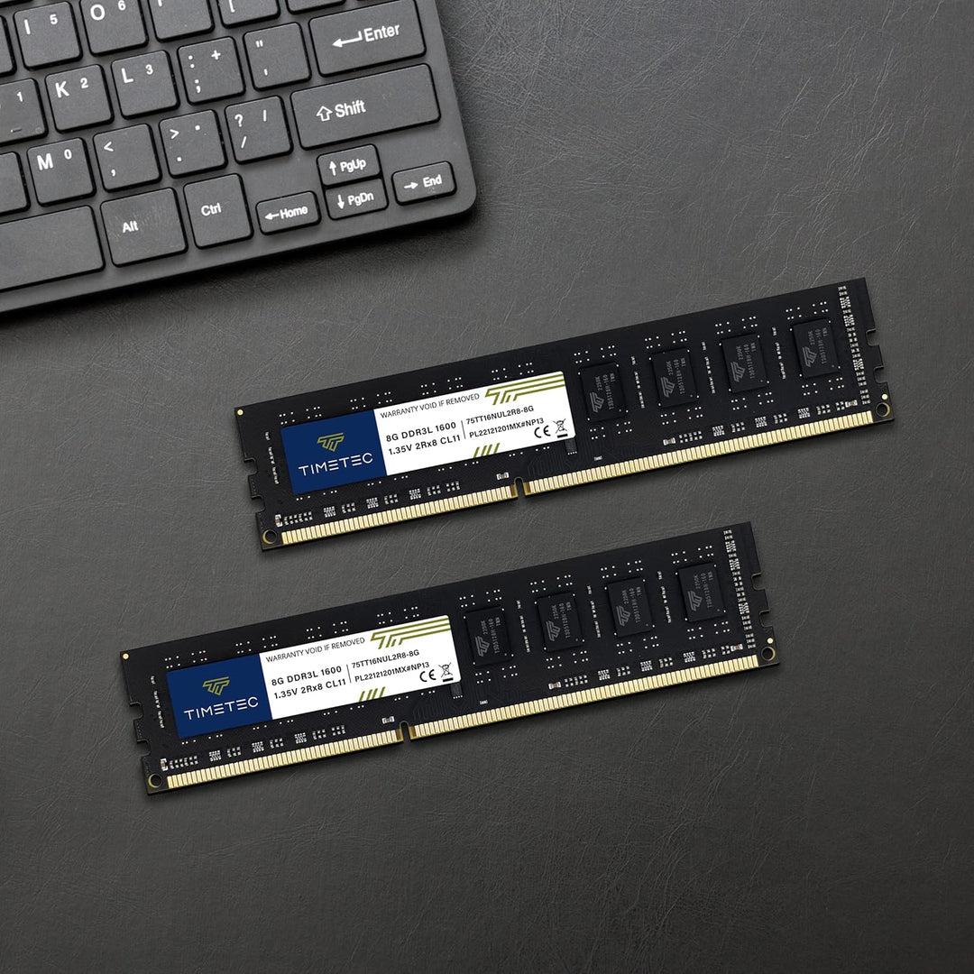 Timetec 8 GB DDR3L / DDR3L-1600 PC3L-12800 / PC3-12800 (PC3-12800U) Nicht-ECC ungepuffert 1,35 V / 1