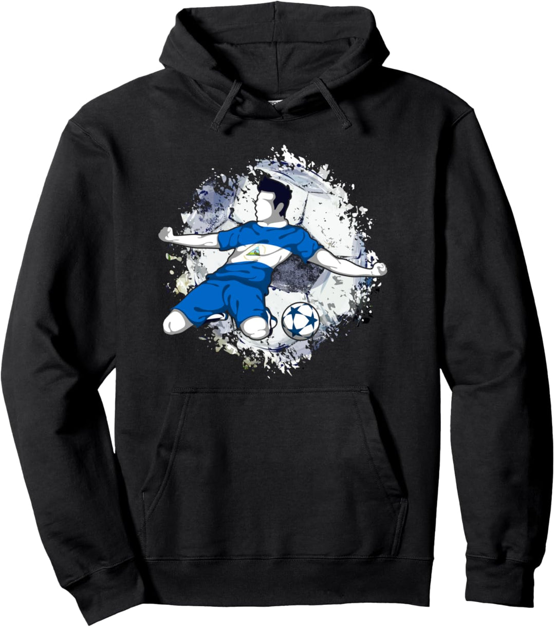 Nicaragua Fussball Nicaraguanische Nationalflagge Pullover Hoodie