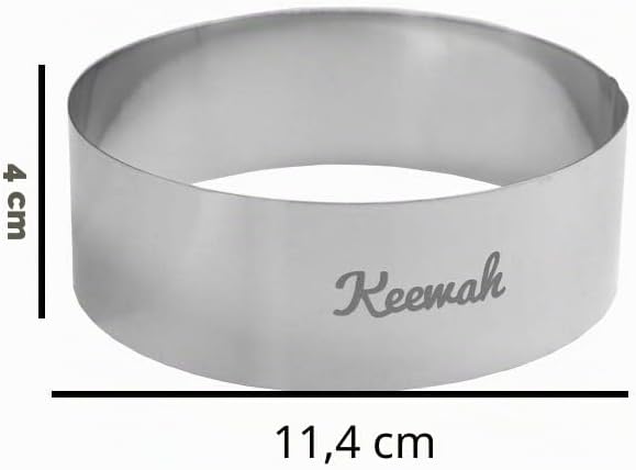 Keewah 11,4 cm grosser Burgerring, 6 Stück, Edelstahl