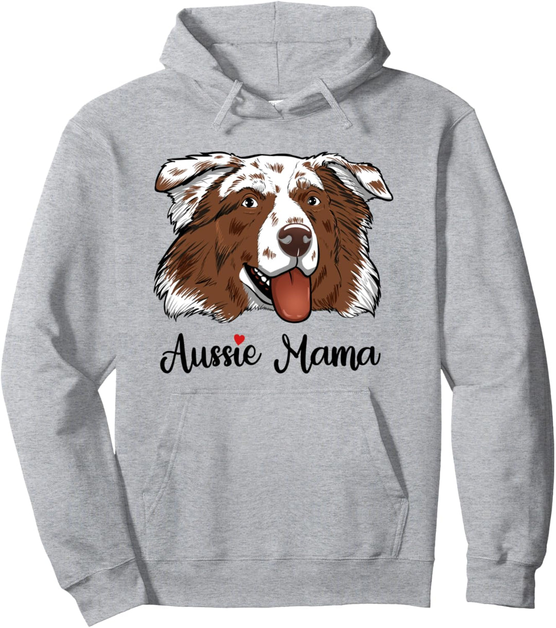 Red Merle Aussie Mama Aussie Hund Australian Shepherd Pullover Hoodie