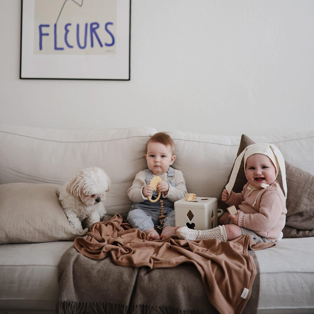 Mushie Beissring für Babys aus BPA-freiem Silikon | Fördert Sehsinn &amp; Motorik Baby | Zahn Zubehör |