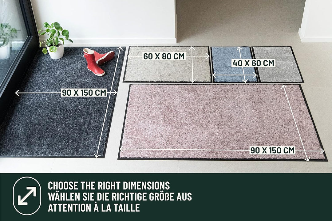 Studio M Fussmatte braun innen 40X60 cm OPTICLEAN - Schmutzfangmatte - rutschfeste Matte Braun 40 x