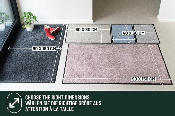 Studio M Fussmatte braun innen 40X60 cm OPTICLEAN - Schmutzfangmatte - rutschfeste Matte Braun 40 x