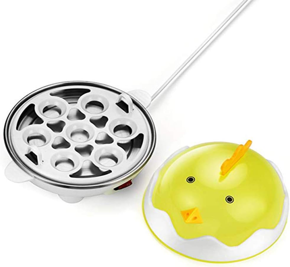 Leoyee Eierkocher Egg Cooker für 1-7 Eier mit Indikationsleuchte Abschaltautomatik (Gelb)