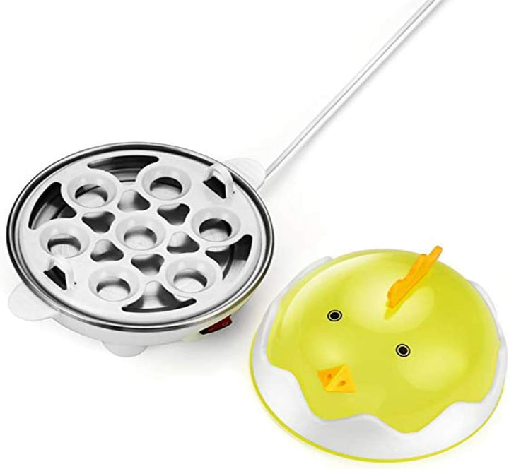 Leoyee Eierkocher Egg Cooker für 1-7 Eier mit Indikationsleuchte Abschaltautomatik (Gelb)