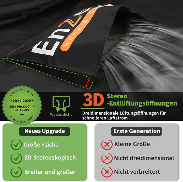 Neue Upgrade Gartenmöbel Set Abdeckungen wasserdicht, 500D Heavy Duty Oxford Tuch Aussenmöbel Abdeck