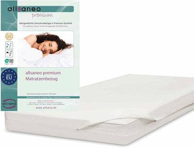 allsaneo Premium Allergiker-Matratzen-Bezug 180x200x8cm für Topper Anti Milben Encasing extra weich