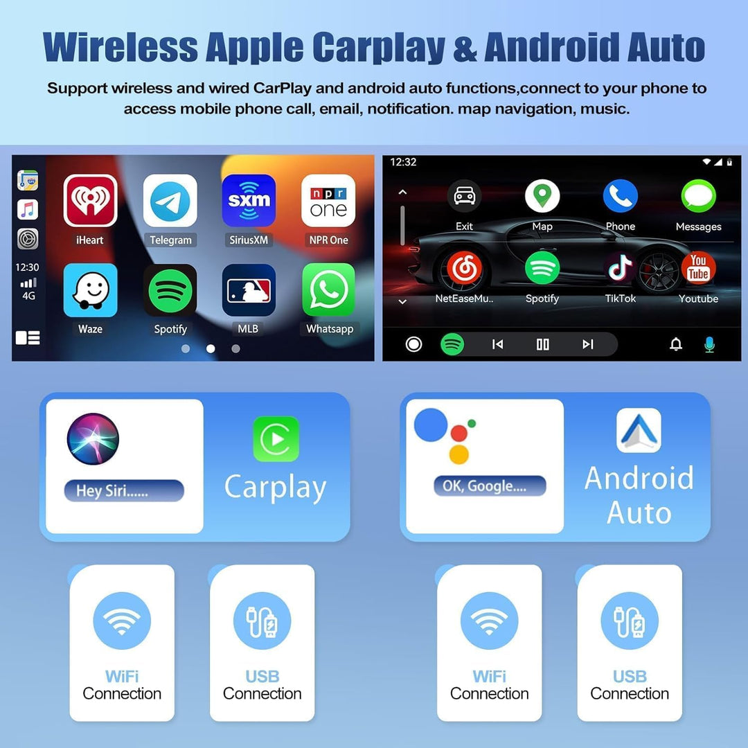 2GB+64GB CAMECHO Android 13 Autoradio für VW/Skoda/Seat/Golf/Touran/Tiguan mit Navi Carplay Android