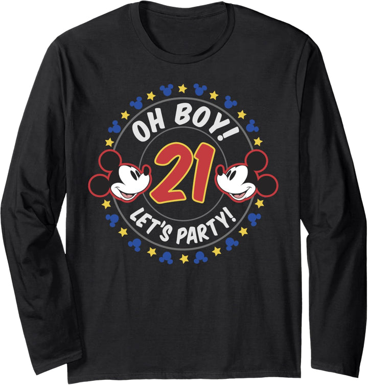 Disney Mickey & Friends 21 Year Old Let's Party Langarmshirt