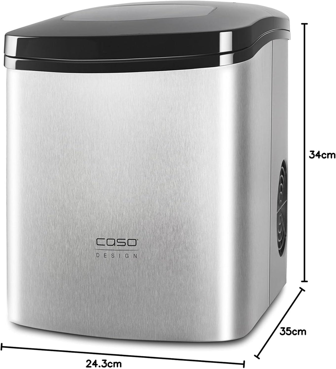 CASO IceMaster Ecostyle-Design Eiswürfelbereiter, Produziert bis zu 12 kg Eiswürfel in 24 Stunden, E